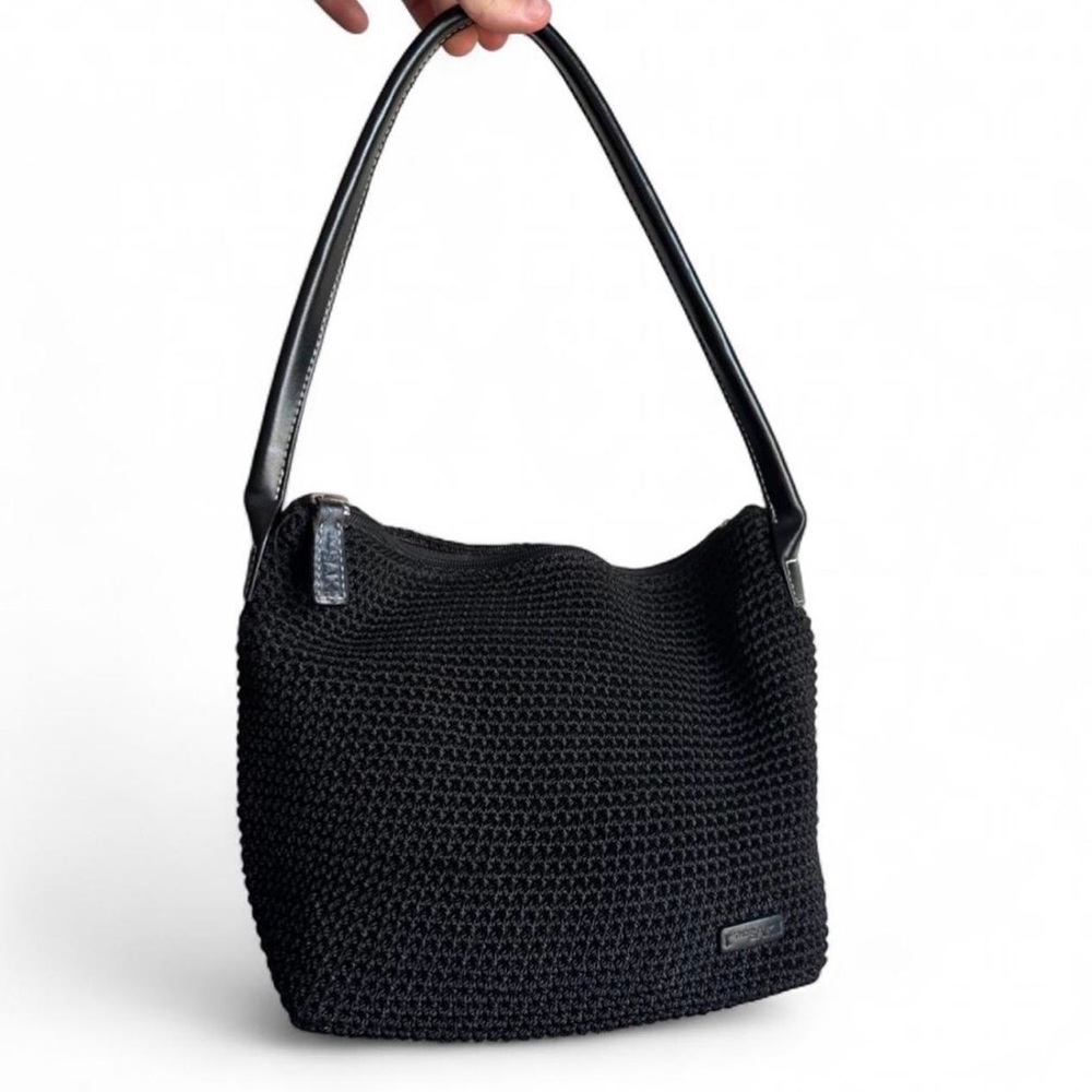 The Sak Black Crochet Shoulder Bag